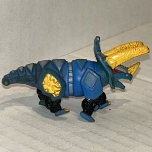 Power Ranger Dino Thunder Blue TRICERAZORD Zord Mighty Morphers Figure Rare 3"